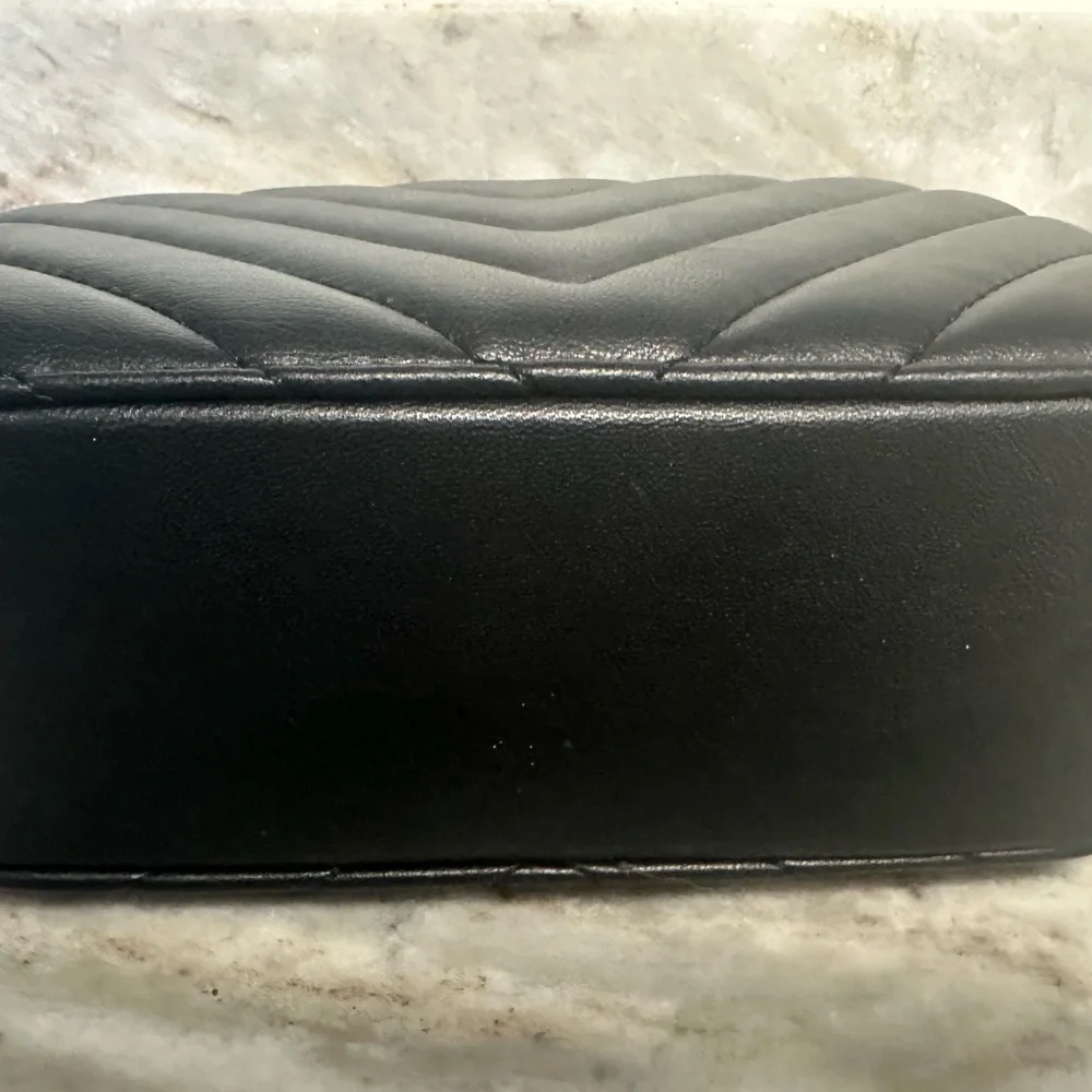 Valentino Orlandi Black Crossbody Camera Bag with Gold Details - Picture 6 of 8